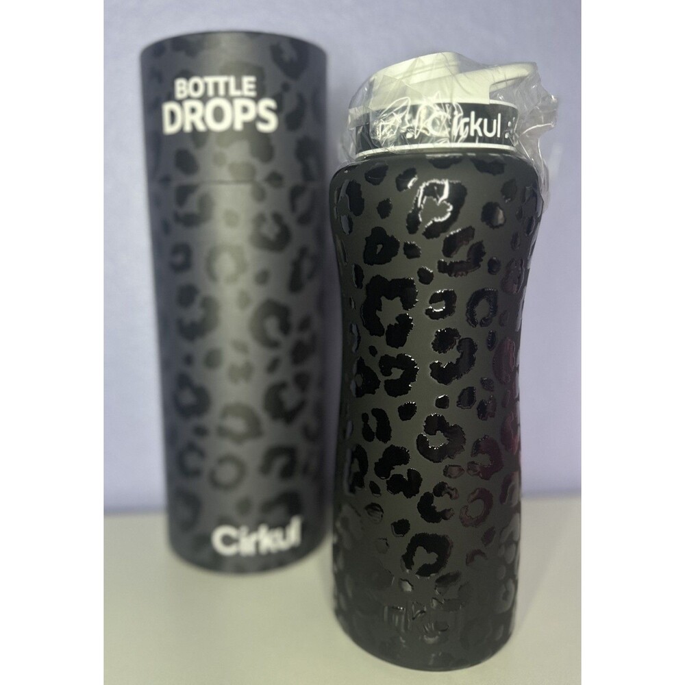 Cirkul 32 oz Black Leopard Stainless Steel Limited Edition Bottle Drop & Lid NEW